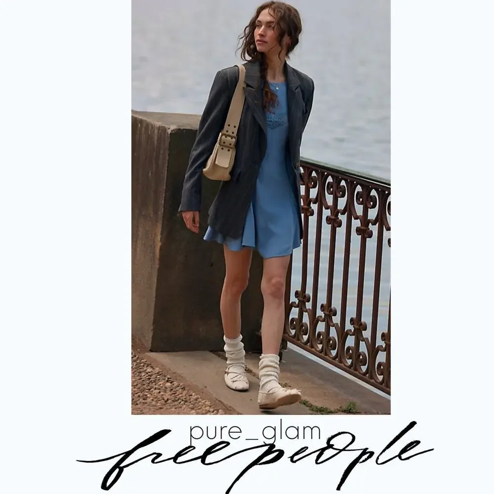 Free People mini dress lace detail